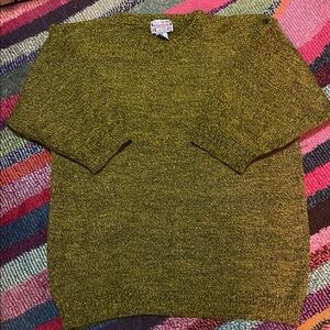 VINTAGE Hollywood & Vine Marled Elbow Length Crew Neck Pullover Sweater sz M